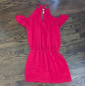 Women's Amanda Uprichard Silk Pink Red Dress Celia Small